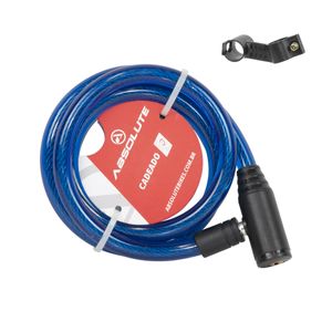 Cadeado Espiral Grosso C/Suporte 1,0x12mmm Azul