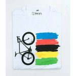 camisa-casual-ciclista-bike-branca-com-arco-iris-skin-speed-road