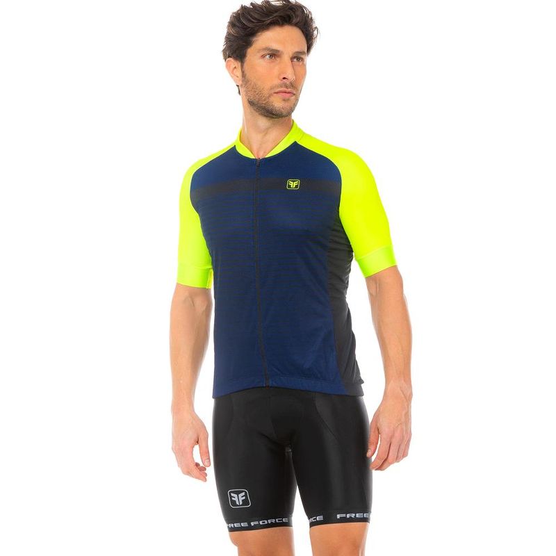 camisa-masculina-ciclismo-free-force-protecao-solar-uv-50_-route-azul-e-amarelo-neon