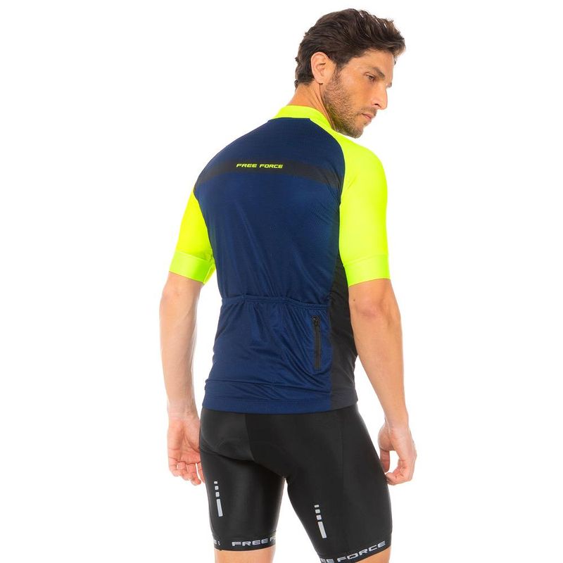 camisa-de-ciclismo-masculina-free-force-route-azul-amarelo-neon-fluor-bolsos-traseiros