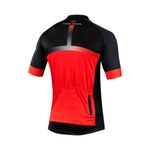 camisa-free-force-ciclismo-split-preto-vermelho-branco-ziper-confortavel-protecao-uv-solar