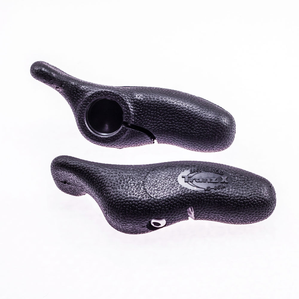 Bar End Mtb TranzX Emborrachado Preto